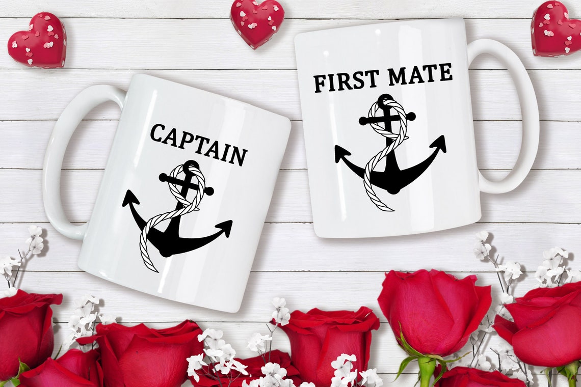 Captain First Mate Mug Set Couples Boating Gift Gift For Etsy