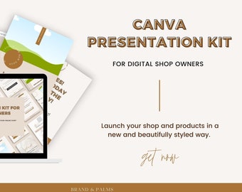 Canva Presentation Kit for Digital Shop Owners, Etsy Shop Banner, Sell on Etsy, DIY your Shop