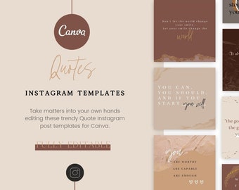Instagram Quote Templates, Done for you, Canva Templates, Instagram Post, Quotes
