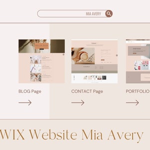 WIX Website Mia Avery, Creative Wix Layout, Wix Web Design, Wix Website Template image 5