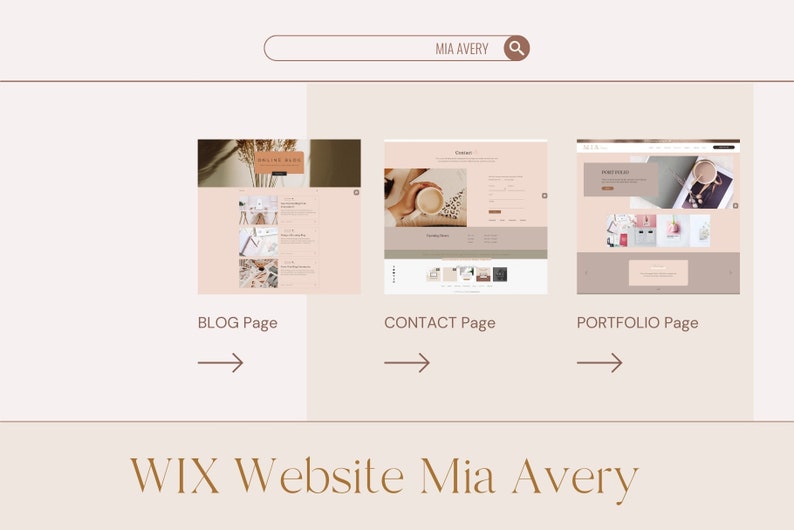 WIX Website Mia Avery, Creative Wix Layout, Wix Web Design, Wix Website Template image 5