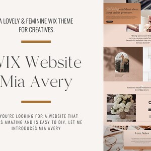 WIX Website Mia Avery, Creative Wix Layout, Wix Web Design, Wix Website Template image 1