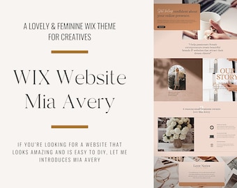 WIX Website Mia Avery, Creative Wix Layout, Wix Web Design, Wix Website Template