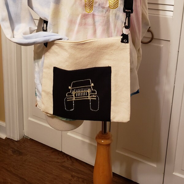 Crossbody Jeep Embroidered Purse