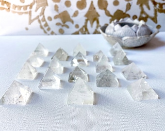 Brazilian Clear Quartz Crystal Pyramid - 51. 5mm Clear Quartz Gem ...