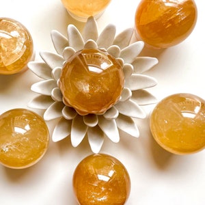 Honey Optical Calcite Sphere