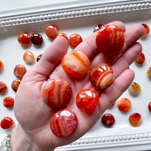 Carnelian Mini UFO Palm Stone