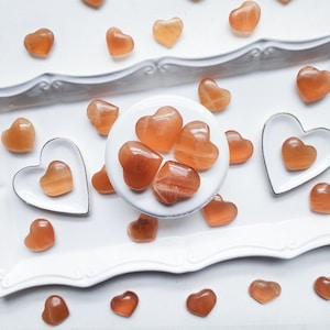 Honey Calcite Mini Hearts