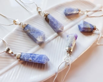 Hackmanite Point Necklace || UV Reactive