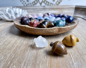 Mini Acorn Crystal Carving