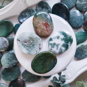 Moss Agate Mini Worry Stone