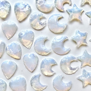 Opalite Carving || Moon, Star & Heart