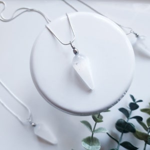 Selenite Pendulum Necklace