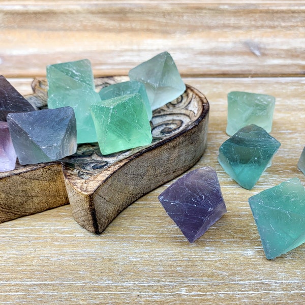 Fluorite (Rainbow) Octahedron