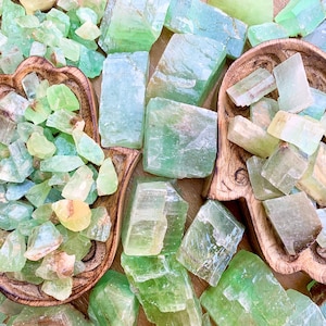 Green Calcite Raw Tumbled Stone