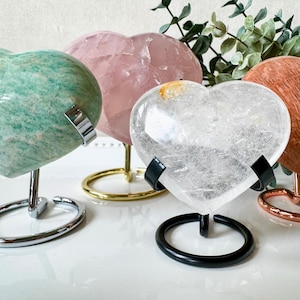 Metal Crystal Heart Stand - Etsy