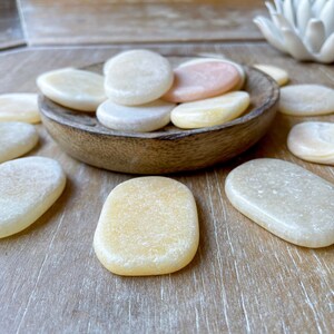 Orange Calcite Flat Palm Stone