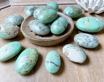 Chrysoprase Palm Stones Chrysoprase Palm Stones Small - Etsy