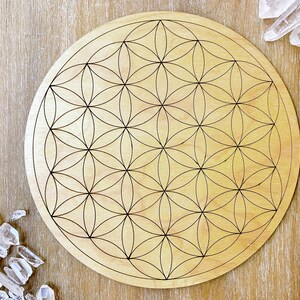 Flower of Life Wooden Crystal Grid Template - Etsy