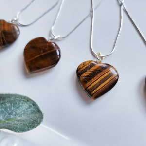 Tiger Eye Heart Necklace