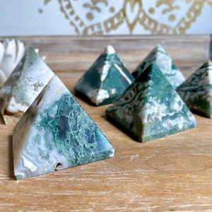 Moss Agate Pyramid