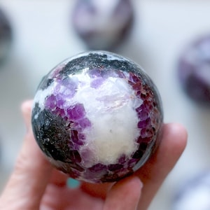 Purple Zebra Jasper with Fluorite Inclusions Sphere