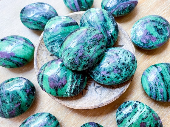 Ruby in Zoisite Palm Stone - image 1