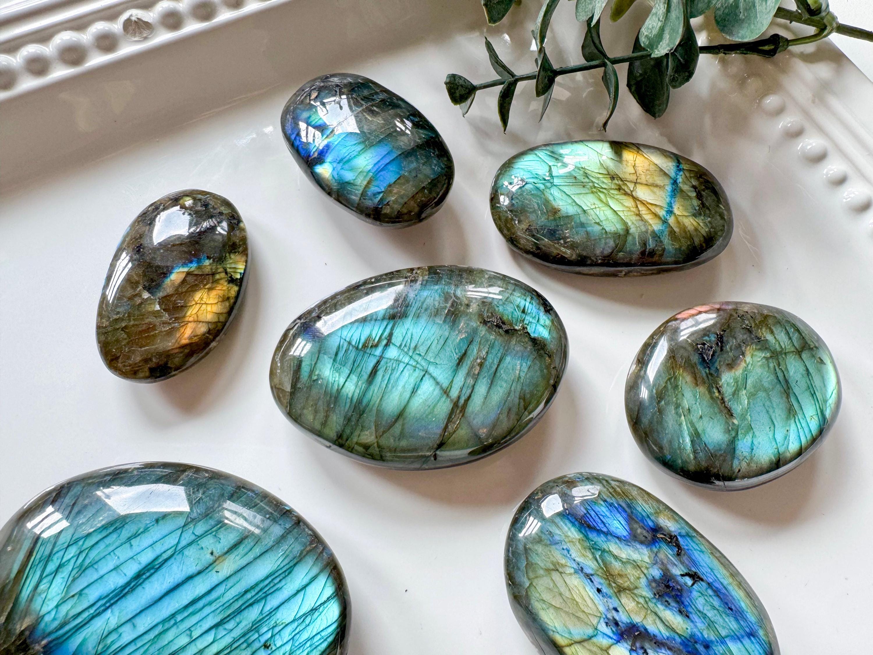 Labdanum Stone Super Flashy Labradorite Palm Stone - Etsy