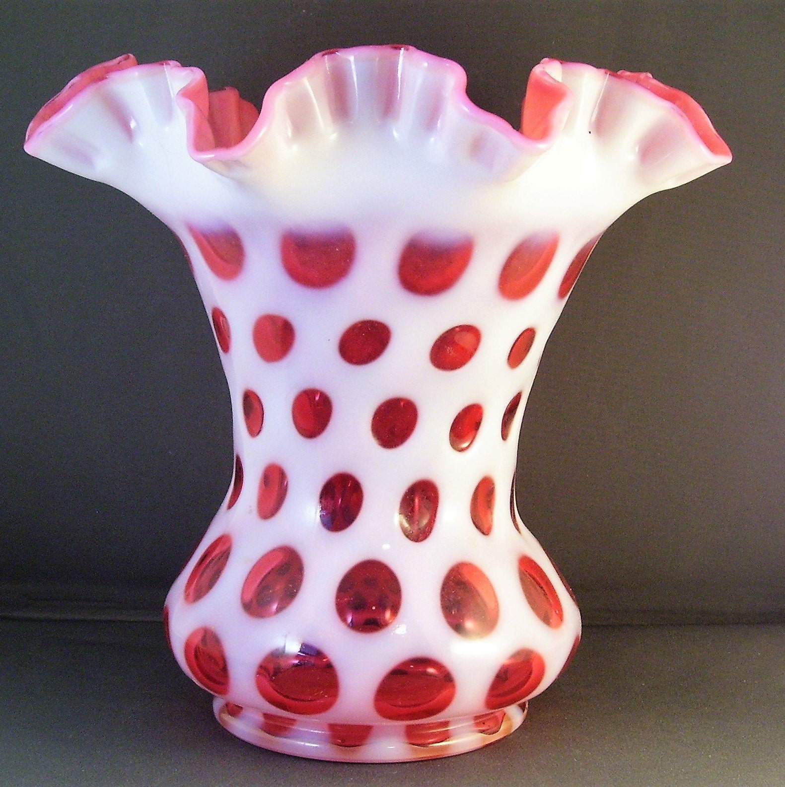 Large Fenton Cranberry Glass Vase | My XXX Hot Girl