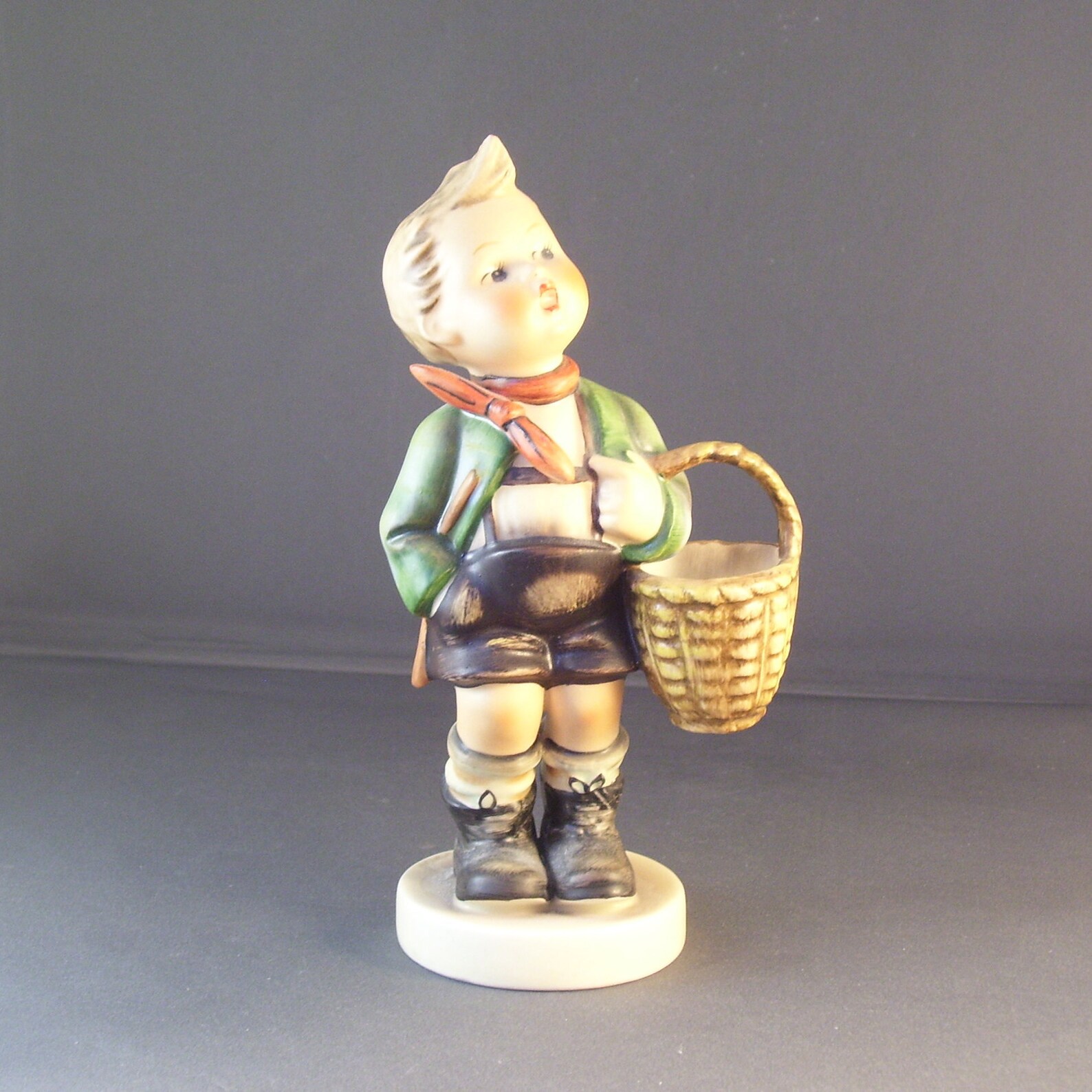 Hummel Village Boy With Basket Trademark 3 196063 Etsy