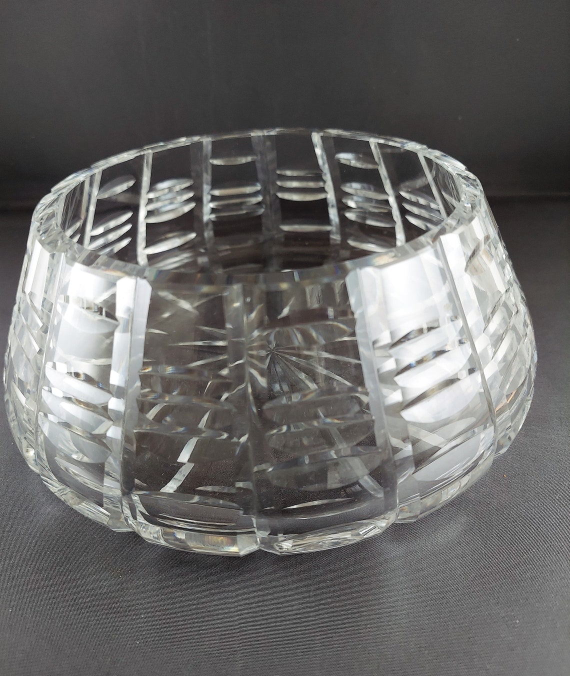 Vintage Waterford Bowl Tralee Pattern Signed Waterford in Gothic Script