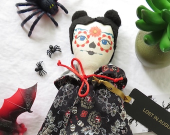 Luna Doll, Cloth doll, Art doll, Halloween Doll