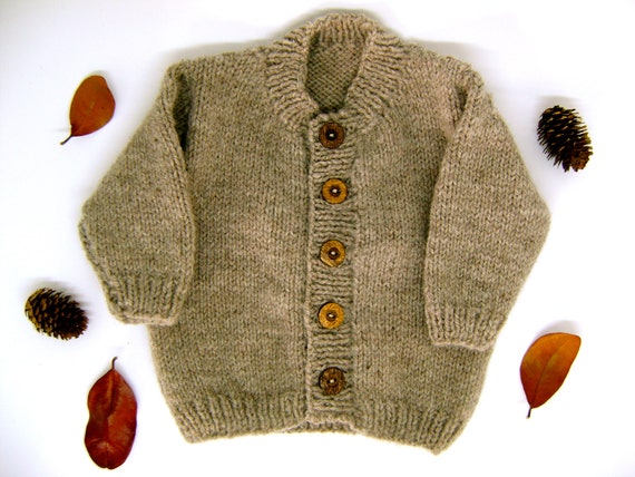 merino wool baby cardigan