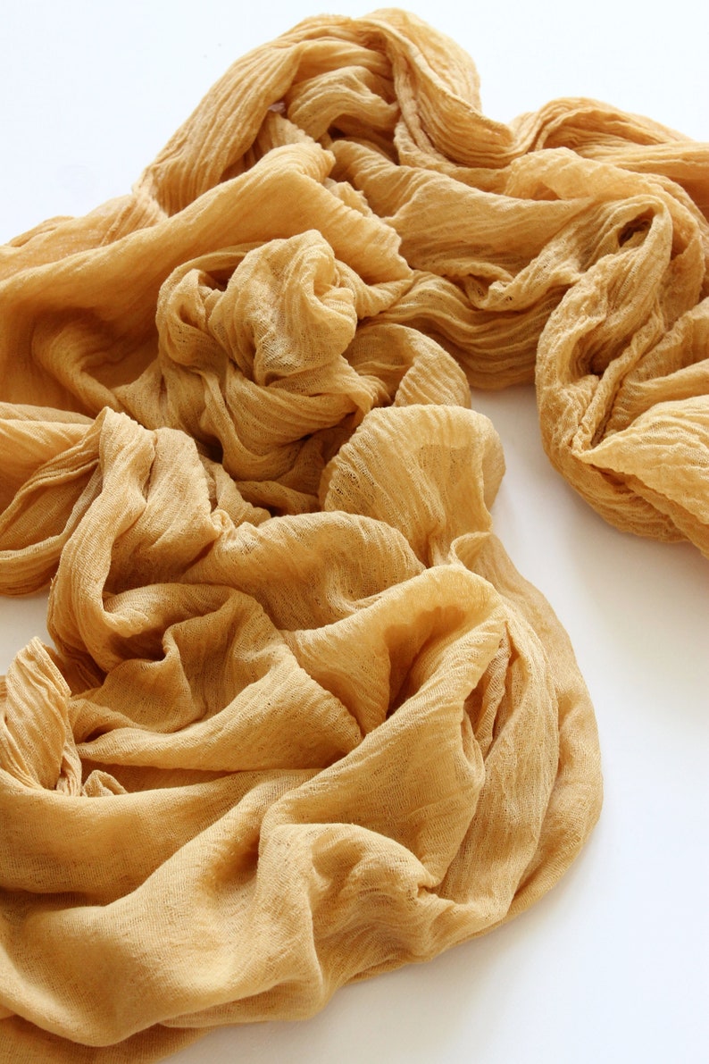 Mustard Runner Cheesecloth Table Runner Yellow Wedding Bridal Etsy