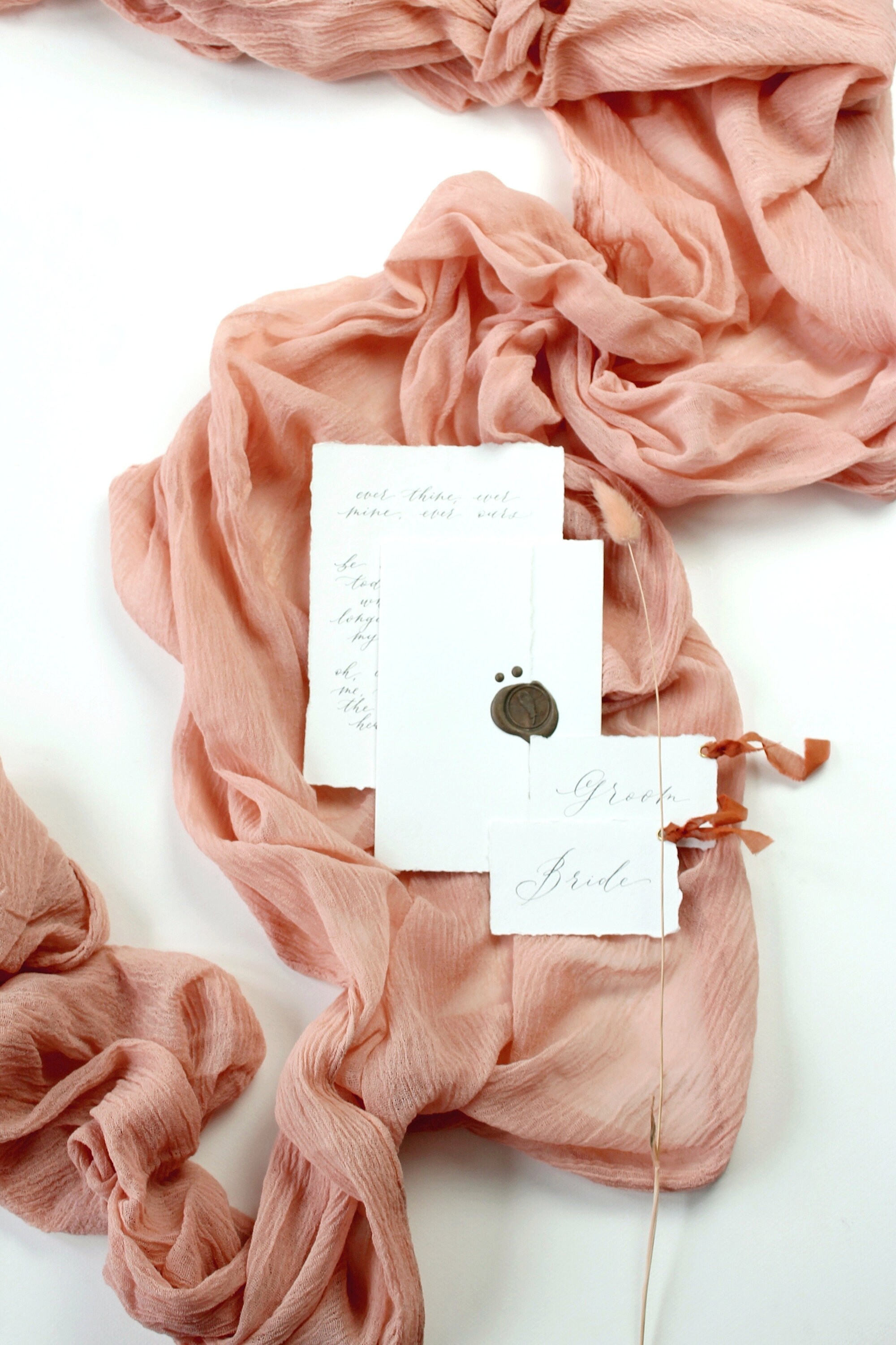 Peach Table Runner Peach Moonstone Cheesecloth Runner Cafe Au Etsy