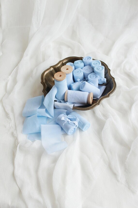 light blue silk ribbon