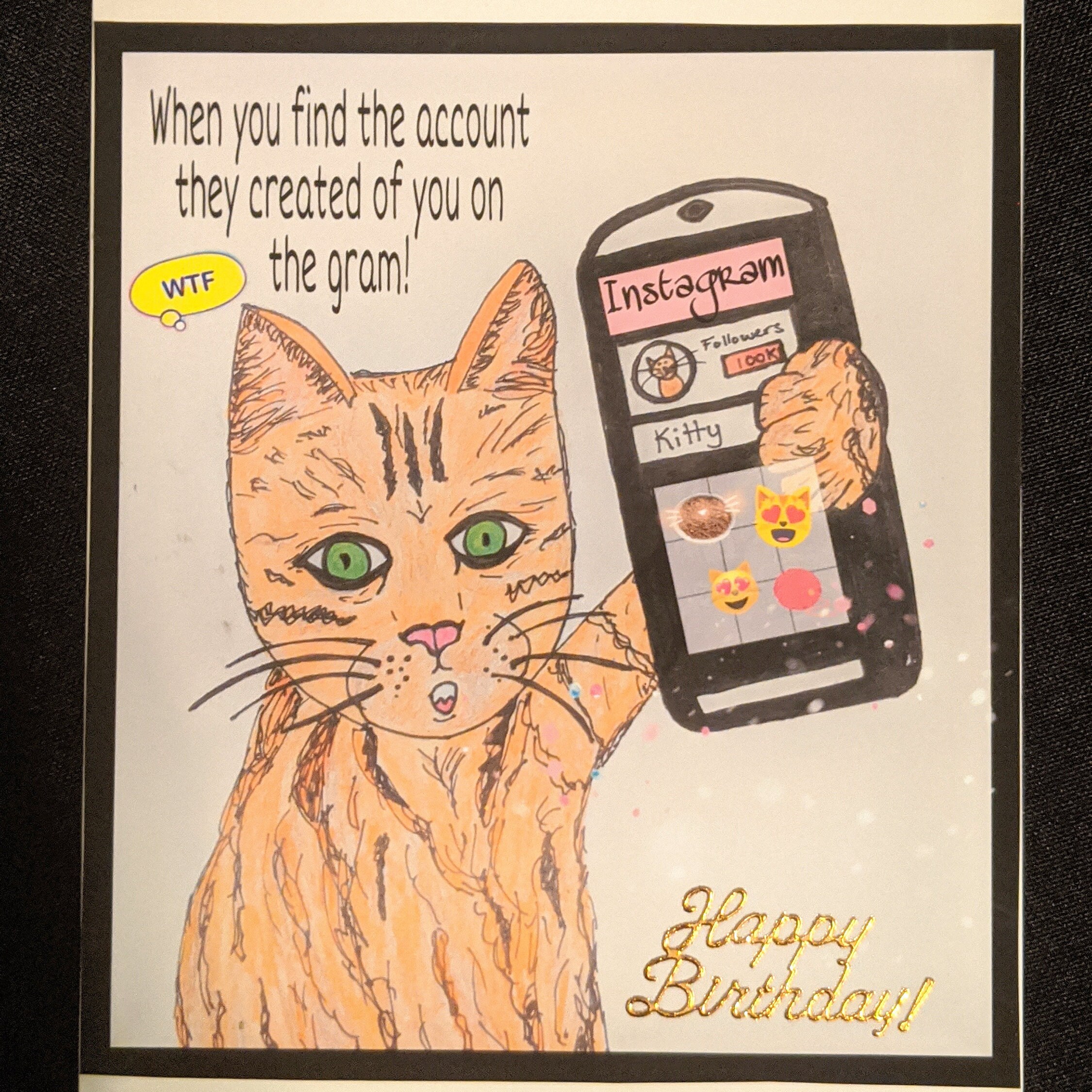 Cat Lovers Happy Birthday Card Handmade Envelope Included - Etsy