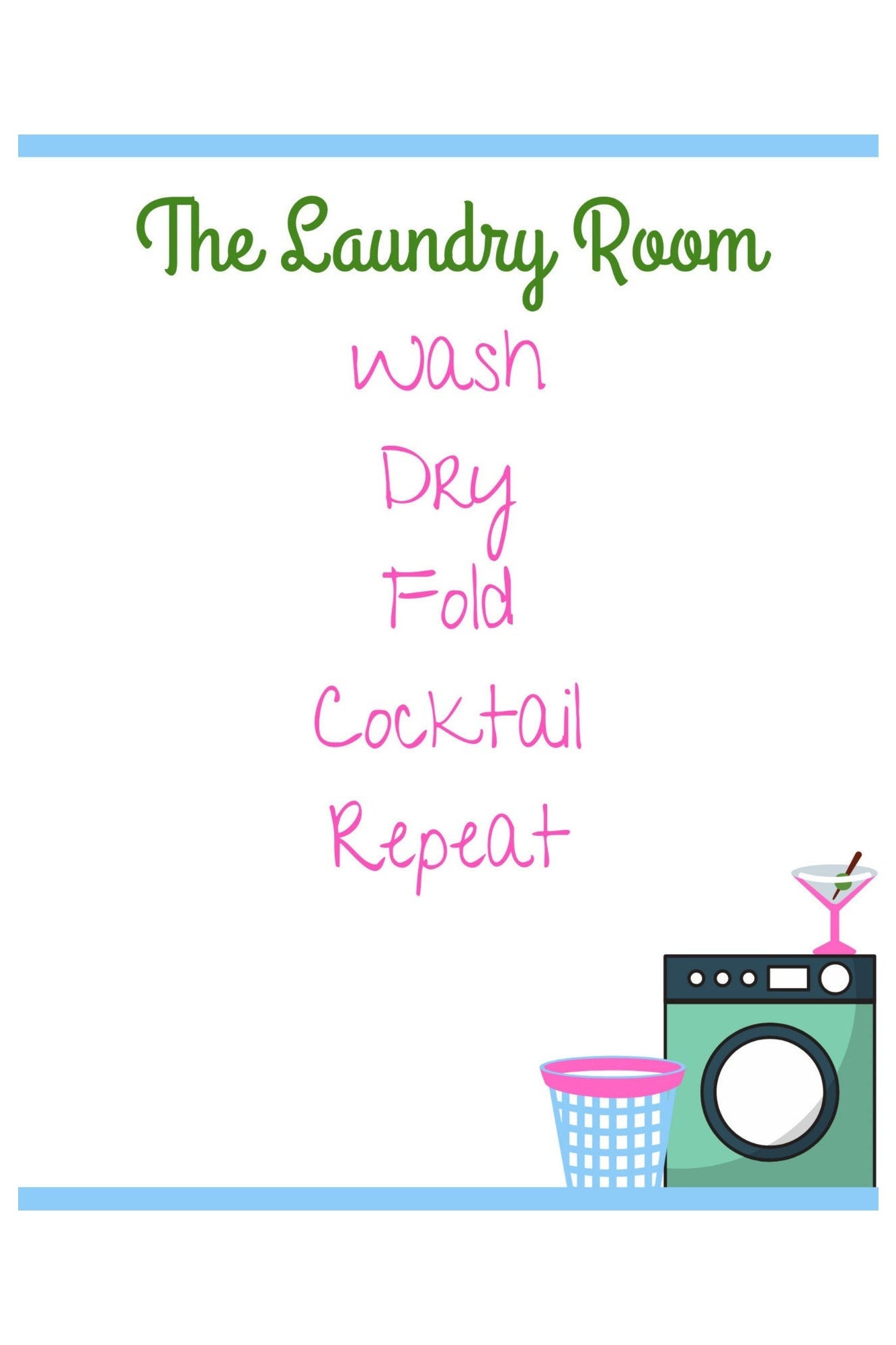 Decoración de la lavandería impresión de arte 8x10 pulgadas | Etsy