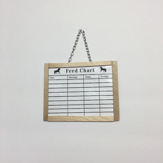 Model Horse Feed Chart - Etsy