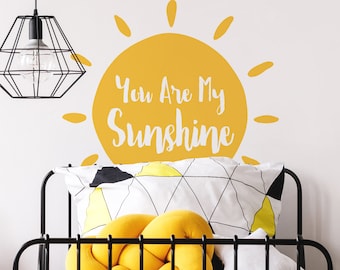 You Are My Sunshine Quote Lettering Wall Decal