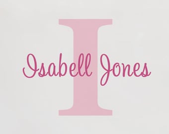 Personalized Monogram Name Lettering Decal