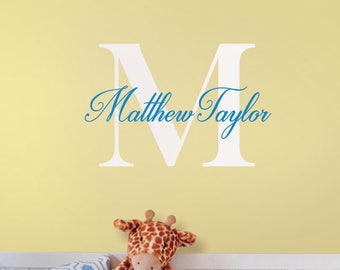 Wall Decal Name, Monogram Vinyl Decal Lettering, Personalized For Your Child, Wall Words