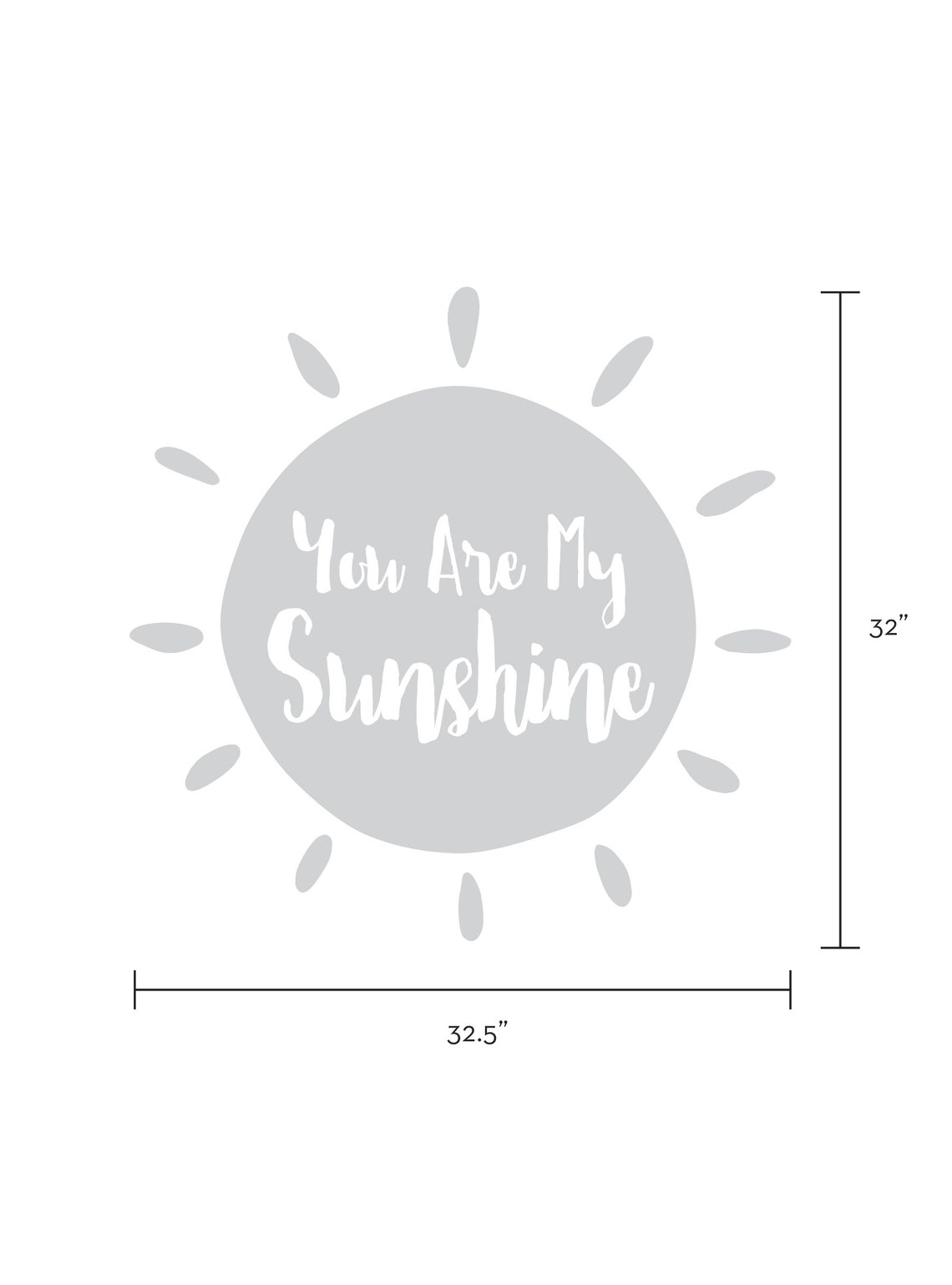 You Are My Sunshine Quote Lettering Wall Decal Etsy