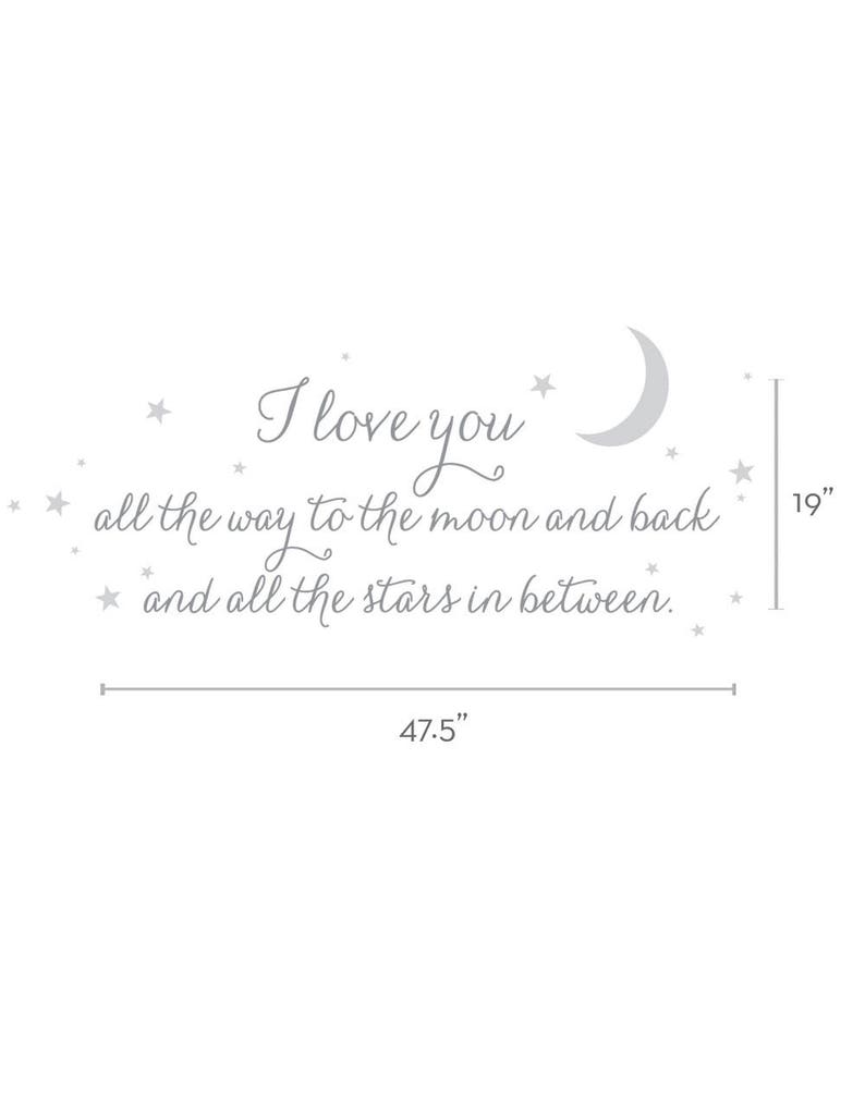 I Love You All The Way Lettering Wall Decal Wall Words Etsy