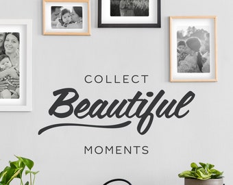 Verzamel mooie momenten Quote Belettering Muursticker