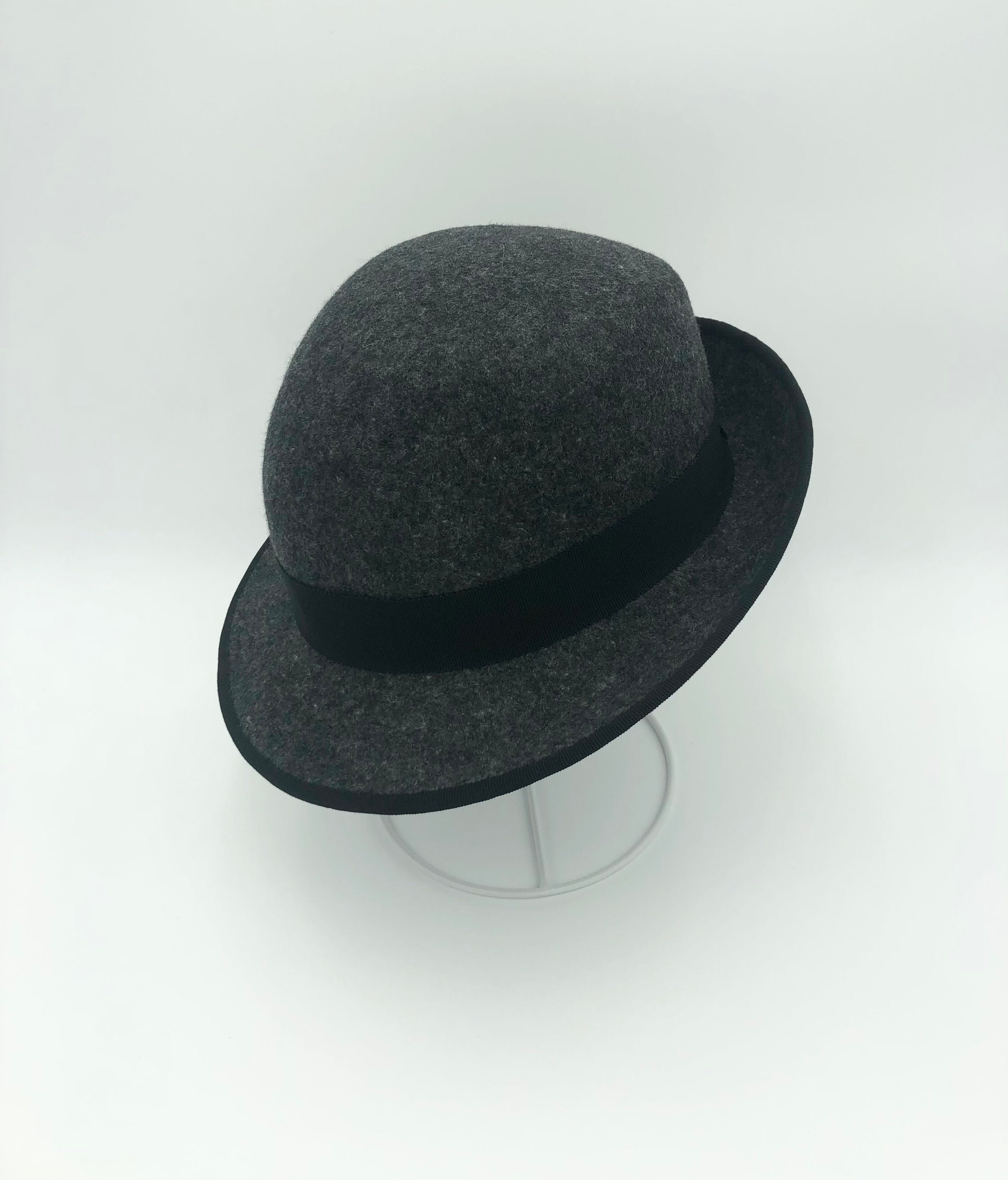 Dark Grey Felt Hat - Etsy