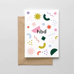 Conception de confettis HBD - Carte d'anniversaire
