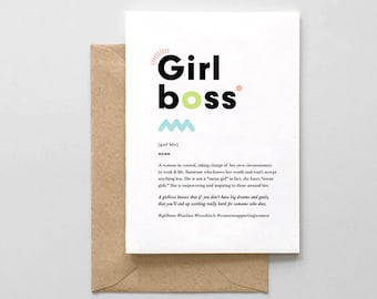 Dame fille carte Boss - Boss Babe - Boss