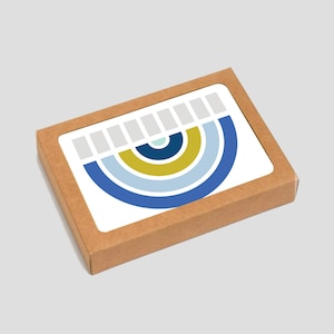 Modernes Menorah Design - Hanukkah - Boxed 6Er Set Karten