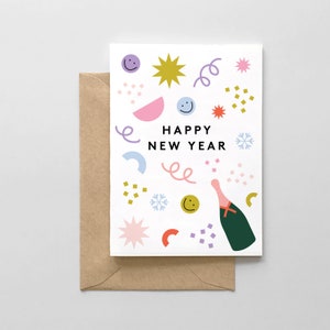 Confettis de bonne année - Carte de vœux